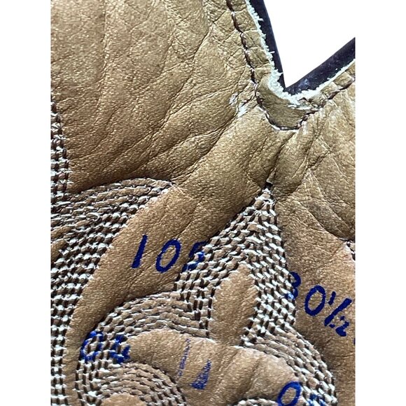 Jaca Made In Mexico Mens Beige Leather Western Mid Calf Boots Sz 10.5EE SKU 9511 - Picture 7 of 16